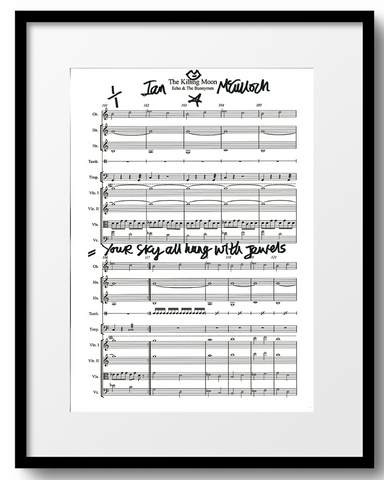 Ocean Rain ‘The Killing Moon’ Sheet Music & Lyric signed by Ian McCulloch