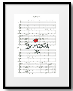 Ocean Rain 'My Kingdom' Sheet Music signed by Ian McCulloch
