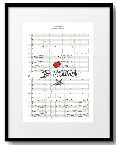 Ocean Rain 'My Kingdom' Sheet Music signed by Ian McCulloch