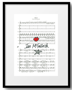 Ocean Rain 'Silver' Sheet Music signed by Ian McCulloch