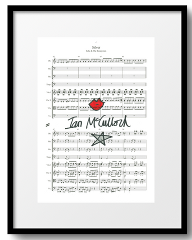 Ocean Rain 'Silver' Sheet Music signed by Ian McCulloch