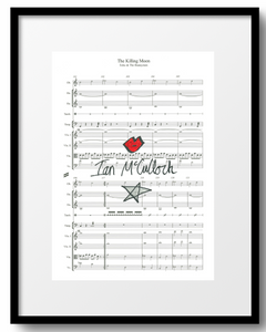 Ocean Rain 'The Killing Moon' Sheet Music signed by Ian McCulloch