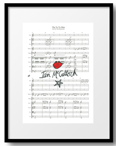 Ocean Rain 'The Yo Yo Man' Sheet Music signed by Ian McCulloch