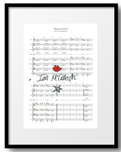 Ocean Rain 'Thorn Of Crowns' Sheet Music signed by Ian McCulloch