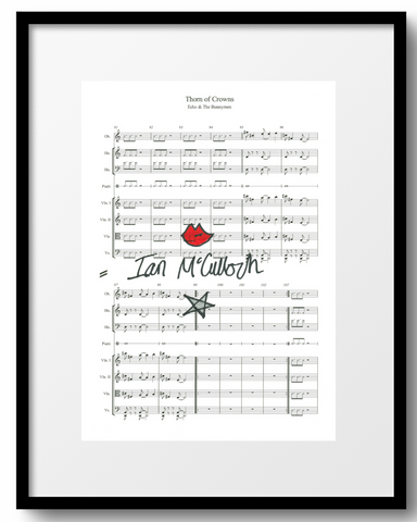 Ocean Rain 'Thorn Of Crowns' Sheet Music signed by Ian McCulloch