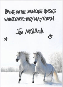 Ian McCulloch Handwritten signed lyrics Bring On The Dancing Horses.